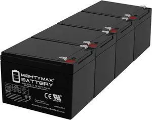 Mighty Max Battery 12V 12AH SLA Battery Replacement for APC RBC5-4 Pack