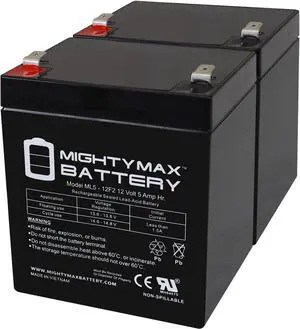 Mighty Max Battery 12V 5Ah F2 SLA Replacement Battery for APC SUA2200R2X147-4 Pack