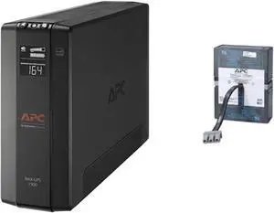 APC UPS 1500VA UPS Battery Backup and Surge Protector, BX1500M Backup Battery Power Supply, AVR & UPS Battery Replacement, RBC33, for APC Back-UPS Models BT1500, BT1500BP, BR1500, BX1500