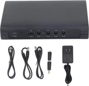 Walfront Mini UPS Battery Backup 12000mAh 44.4Wh Portable Power Supply with USB DC Outputs Short Circuit Protective for Router Security Camera WiFi (US Plug)