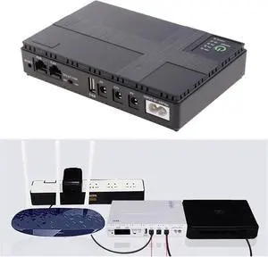 Mini Portable UPS Battery Backup 5V/9V/12V Uninterruptible Power Supply for WiFi, Router 10400Mah Backup Power Adapter