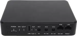 Mini UPS Battery with 18000mAh Li Battery Indicator Lights Multiple Outputs Fireproof Housing Uninterruptible Power Supply for Router Modem Cameras