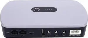 UPS Battery Backup, 10400mAh Large Capacity DC Standby Battery Backup Surge Protector for Computer UPS Uninterruptible Power Supply, Router Modem Camera (US Plug 100240V)