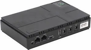 UPS Battery Backup 10400mAh, DC USB Input Uninterruptible Power Supply, Output DC 5V 9V 12V at 2A & POE 15V 24V at 1A, Backup Battery for Router, Modem, Camera, Phone (US