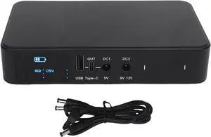18000mAh UPS Battery Backup, USB Type C 5V DC 5V 9V 12V Output Uninterruptible Power Supply, Backup Battery Power Supply for Small Electronics,Security Camera, Router