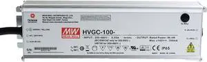 Mean Well HVGC 100W 350mA LED Driver HVGC-100-350B AC-DC Constant Current Voltage Switching Power Supply Converter Transformer with IP67 PFC 3 in 1 Dimming
