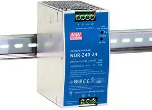 NDR-240-24 240W 24V 10A Industrial Single Output DIN Rail Power Supply - Reliable AC to DC Converter for Data Center and Server Equipment