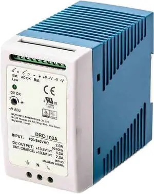 DRC-100A 100W Single Output Battery Charger with UPS Function for Industrial Applications