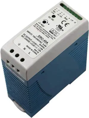 Switch Din Rail Power Supply DRC-40A Switching Power Supply 40W 12~15V 110V/220V AC to 13.8V DC 1.9A DIN Rail Battery Charger with UPS Function