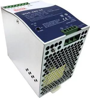 WDR-480-24 480W 24V 20A High Performance Industrial Power Supply - Metal Enclosure, Wide Input Range