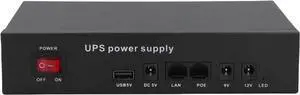 UPS Battery Backup 12000mAh Battery Backup Power Supply DC5V9V12V POE24V Output with LED Display for Routers Modems and Household Devices (US Plug)