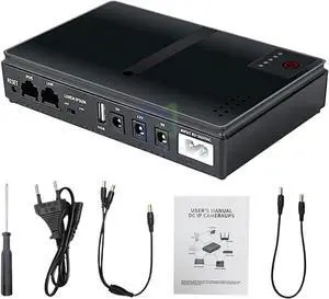 Ac85-265V Dc1018L Router 5V9V12V Fiber Optic Modem m0nlt0ring Backup Ups Uninterruptible Povver Suppli for 18650 LI-thitium Battreriy