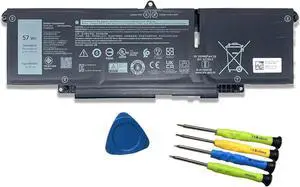 66DWX Laptop Battery Replacement for Dell Latitude 7340 7350 7440 7450 7640 7650 Series 047T0 WW8N8 P176G001 P176G P126F001 P175G001 P175G P126F 11.4V 57Wh 4878mAh 3-Cell