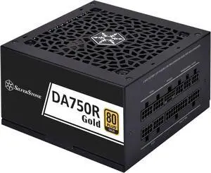 SilverStone Technology DA750R Gold 80 Plus Gold 750W ATX 3.0 & PCIe 5.0 Power Supply, SST-DA750R-GMA (SST-AX0750MCGD-C)