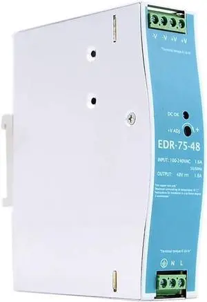 Single Output DIN Rail Power Supply EDR-75 120 150 Series 12V 24V 48V DC 75w 120w 150w(24V,EDR-150)