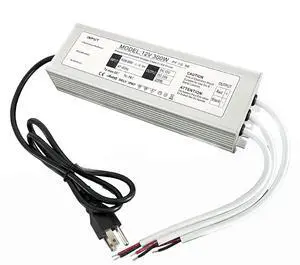 200W 300W Waterproof IP67 Power Supply Transformer Adapter 90V-260V AC to DC 12V 24V Transformer Adapter for LED Light, Computer Project, Outdoor (24V 8.3A 200W)