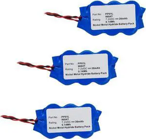 Synergy Digital CMOS/BIOS Batteries, Compatible with Dell 6P466 CMOS/BIOS, (Ni-MH, 7.2V, 20 mAh) Ultra High Capacity, Replacement for Dell 6P466 Battery, Combo-Pack Includes: 3 x SDBU-H6911 Batteries
