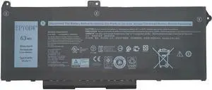 RJ40G Laptop Battery 63Wh 15.2V Compatible with Dell Latitude 14 5420 / Latitude 15 5520 / Precision 15 3560 / P137G P137G001 P104F P104F001 Series 01K2CF 075X16 WY9DX 0WK3F1 0M3KCN 005R42