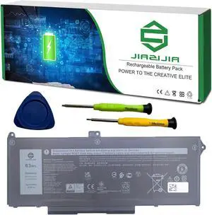 RJ40G Laptop Battery Replacement for Dell Latitude 5420 5520 Precision 3560 Series Notebook 01K2CF 075X16 WY9DX 0WK3F1 0M3KCN Black 15.2V 63Wh 3941mAh