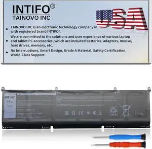 86Wh 69KF2 Laptop Battery Compatible with Dell XPS 15 9500 Precision 5550 Alienware M15 R3 R4 M17 R3 R4 Series Notebook 8FCTC P8P1P DVG8M 70N2F M59JH [11.4V 86Wh 6-Cell]