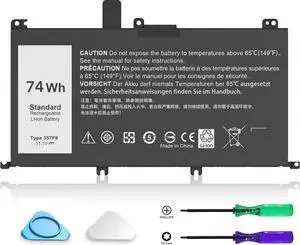 New 74WH 357F9 Laptop Battery for Dell Inspiron 15 7000 Gaming 7557 7559 7566 7567 15 5000 Gaming 5576 5577 INS15PD Series P65F P65F001 00GFJ6 P57F P57F003 0GFJ6 71JF4 071FJ4 0357F9 357F9
