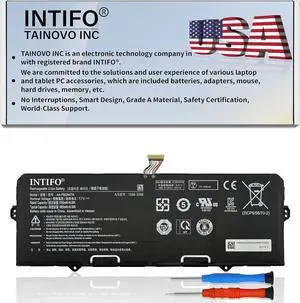 45.5Whr AA-PBQN4TR Laptop Battery Compatible with Samsung Galaxy Chromebook 2 XE530QDA 13.3" Series XE530QDA-KA1US XE530QDA-KA2US XE530QDA-KB1US XE530QDA-KB2US Notebook BA43-00395A