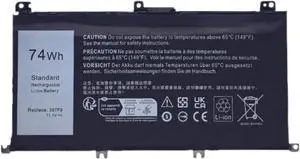 357F9 11.1V 74Wh Laptop Battery Compatible with Dell Inspiron 15-7559/7567/7566/5576/5577/P57F/P65F/00GFJ6