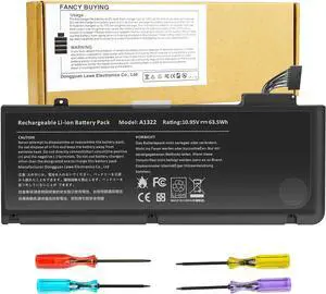 63.5Wh A1322 A1278 Laptop Battery for MacBook Pro 13 inch [Mid 2009 2010 2011 2012 Version] 661-5229 661-5557 020-6547-A 020-6765-A MB990LL/A MB991LL/A MC724LL/Anot for A1278 [2008 Version]