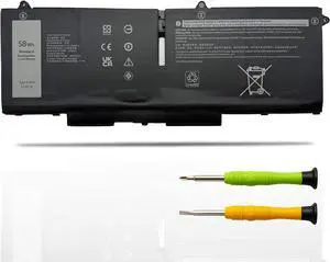 07KRV Laptop Battery Replacement for Dell Precision 3570 5430 5530 P104F005 P104F006 P137G004 P137G005 P137G006 Y86WG 0Y86WG H4PVC 0H4PVC 08WRCR 078FWY 4FVJG O7KRV 58Wh 15.2V 3625mAh