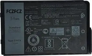 J7HTX Battery Replacement for Dell Latitude 7202 Rugged Extreme/Latitude 7212 Rugged Extreme/Latitude 7220 Rugged Extreme Series 02JT7D 7XNTR FH8RW J82G5 451-BCDH 7.6V 34Wh 4342mAh 4-Cell