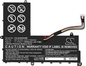 HongQJY New Replacement Battery for E202SA, E202SA Serie, E202SA-1A, E202SA-1E, E202SA-7A, EeeBook E202SA-FD0011T, EeeBook E202SA-FD0012T, R206SA (4050mAh) 0B200-01690000, B31N1503