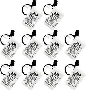 (10-Pack) 3HAC044075-001/01 Lithium Battery 7.2V 3600mAh SMB PLC Battery for ABB Robot CPU ABBTA521 ABB3HAC16831-1 with Plug