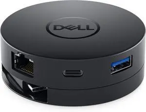 Dell DA300 USB-C Mobile Adapter, Bases & Docking Stations, Black