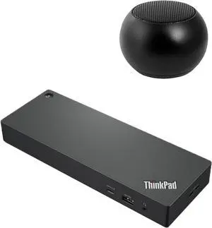 Lenovo ThinkPad Thunderbolt 4 Workstation Dock 230W 4K Support, HDMI, USB-C, DisplayPort, Bundled with Bluetooth Mini U Speaker with Built-in Mic, 4 Hour Playback Lenovo ThinkPad Thunderbolt 4 Workstation Dock 230W 4K Support, HDMI, USB-C, DisplayPort, Bundled with Bluetooth Mini U Speaker with Built-in Mic, 4 Hour Playback