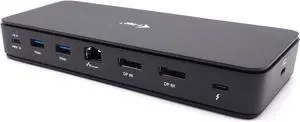 i-tec Thunderbolt 4 Generation 3 2X Display Dock 7X USB, 2.5 GLAN, PD 92W, 1 m TB4 Cable