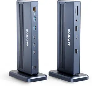 ANYOYO Thunderbolt Docking Station Dual Monitor,13-in-1 MacBook Pro Laptop Docking Station for 8K 60 & Dual 4K60, USB 3.2 10Gbps,1000Mbps Ethernet PD 120 W SD/TF 4.0 Dock for Mac M1/M2/M3/M4 Pro/Max