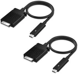(2 - Pack) USB Type C to Trinity Cable 3V37X 5T73G Supports Thunderbolt-3 40 Gbps, 4K Resolution at 60Hz, Compatible with Docking Stations Dell TB15, TB16 and K16A
