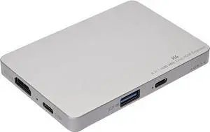 Signal Splitter H4 Hub - Signal Generate 8 in 1 HUB with Dual HDMI Extended, 2 HDMI(4K @60Hz),3 USB A&C 3.0 Ports for Laptop with Limited Ports