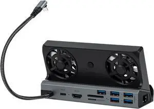 10 in 1 Docking Station Charging Dock with Dual Cooling Fan for Steam Deck