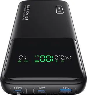 140W Power Bank 27000mAh High Capacity Laptop Portable Charger USB C in&Out Tablet Powerbank Digital Display Phone Charger Travel Charger Compatible with iPhone 16 iPad MacBook Laptop etc.