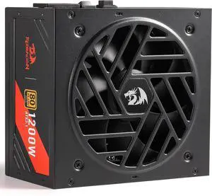 Redragon RGMS-1200W PRO 80+ Gold 1200 Watt Power Supply w/Upgraded ATX 3.1 & PCIe 5.1 Fully Modular, Compact 150mm Size, Smart ECO Low Noise Fan, 100% Japanese Capacitors, Full Mod Cables
