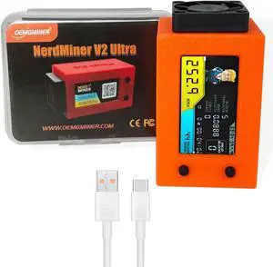 NerdMiner V2 Ultra 250KH/S Donald Trump Edition - Low Power, Fan-Cooled BTC Miner with T Display S3, Lucky Solo Lottery Mining, High Efficiency for Cryptocurrency Enthusiasts