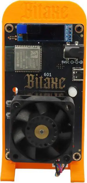 Open Source Bitcoin Miner Bitaxe Gamma 601 Solo Miner 1.2TH/S 18W BM1370 from Antminer S21 Pro Asic Bitcoin Miner with Stand and PSU