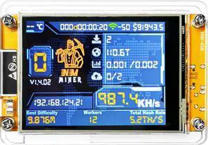 Heltec Bitcoin Miner NerdMiner V2 NMMiner ESP-WROOM-32 ESP32 Development Board 2.8 inch Smart Display Lucky Miner Hashrate Module 414KH/s Crypto Solo Lottery Miner