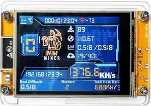 New Bitcoin Miner BTC Miner USB NMMiner 410K/HS 2.8 Inch Smart Display Crypto Mining Machine Solo Lottery Miner BTC Mining Machine Better Than Nerd Miner V2 V3