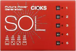 Cioks SOL Pedal Power Supply, Red (Gear Hero Exclusive)