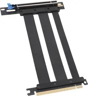 PCIe 5.0 X16 Riser Cable, 128Gbps GPU Extension Cable for RTX 4090 Ti, with Shielded Slots for Vertical Installations, Fit PC Case Server ITX Builds (20cm) PCIe 5.0 X16 Riser Cable, 128Gbps GPU Extension Cable for RTX 4090 Ti, with Shielded Slots for Vertical Installations, Fit PC Case Server ITX Builds (20cm)