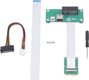 Mini PCIE to PCIE Express 4X Extension Cord Adapter, USB Riser Card with High Speed FPC Cable, Plug and Play, Supports 2000 to Win10, PCIE 1X/4X Cards Compatible