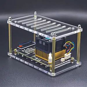 NerdRhino Bit Gamma - 1.2+TH/s Bitcoin Miner BM1370 ASIC chip Acrylic Structure Redefining Home Bitcoin Mining Machine