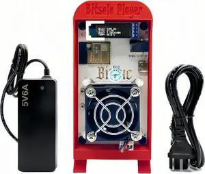 Bitaxe Gamma 601-Bitcoins Miner Ultal Open Source 1-1.2TH/S-18W-BTC Solo Miner with Asic BM1370 chip-Low Noise&Low Power Consumption for Home use-Crypto Miner with 2.4GWifi (red and White)